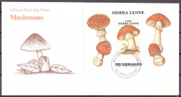 Sierra Leone Block 75 Pilze Ersttagesbrief/FDC #IF477 - Sierra Leone (1961-...)