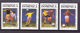 Dominica 749-52 Postfrisch Fußball WM 1986 #GE636 - Dominica (1978-...)