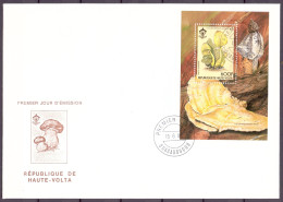 Obervolta Block 180 Pilze Ersttagesbrief/FDC #IJ025 - Burkina Faso (1984-...)