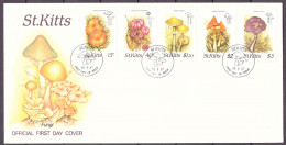 St. Kitts 213-217 Pilze Ersttagesbrief/FDC #IJ034 - St.Kitts And Nevis ( 1983-...)