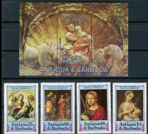 Antigua Und Barbuda 804-807 + Bl 83 Postfrisch Kunst Correggio #IY908 - Antigua And Barbuda (1981-...)