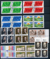 Bund Lot 4er Blöcke 80er Jahre Zentr. Gestempelt #IX400 - Collections