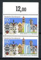 Bund 1271 V Postfrisch Plattenfehler Im Senkr. Paar #IN387 - Variétés Et Curiosités