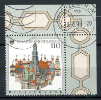 BRD 1965 III Eckrand Gestempelt Plattenfehler #GQ017 - Errors & Oddities