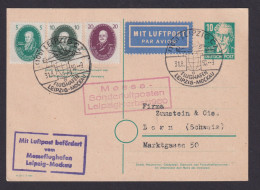 Flugpost Brief Air Mail SBZ Ganzsache P 35 04 + ZuF DDR Akademie Leipzig - Lettres & Documents