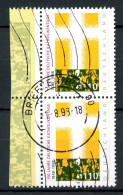 Bund 1995 I Gestempelt Plattenfehler Im Senkr. Paar #HE065 - Variétés Et Curiosités