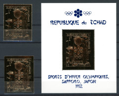 Tschad 413 A+B + Block 22 Postfrisch Olympia 1972 Sapporo #HL474 - Tsjaad (1960-...)