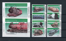 Gambia 873-880+Block67-68 Postfrisch Eisenbahn # IV368 - Gambia (1965-...)