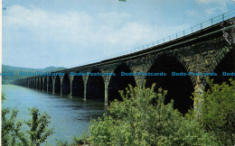 R081902 Rockville Bridge. Harrisburg. Penna. Mebane Card Company. Plastichrome. - World