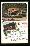 Lithographie Holzbach, Restaurant Zum Grünen Wald  - Other & Unclassified