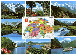 SUISSE - Carte Géographique Touristique Et Multivues - Autres & Non Classés