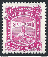 1913-20 NEW ZEALAND - Yv. Servizio 51 6p. Rosa MLH* - Altri & Non Classificati