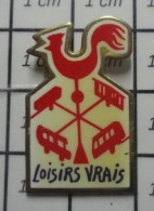 912b Pin's Pins / Beau Et Rare / MARQUES / GIROUETTE ROUGE LOISIRS VRAIS - Trademarks