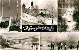 72961355 Kreuzberg Rhoen Kloster Landschaftspanorama Wintersport Golgota Kreuze  - Andere & Zonder Classificatie