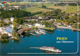 72961297 Prien Chiemsee Dampferhafen Und Schiffsanlegestelle Fliegeraufnahme Pri - Andere & Zonder Classificatie