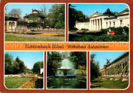 72961107 Bad Salzelmen HO Gaststaette Kurpark Lindenbad Schwanenteich Brunnen Gr - Schönebeck (Elbe)