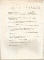 MAI 1968  A LA SORBONNE : TRACT DU COMITE D ACTION CONTRE LA REPRESSION : " ROCHE DEMISSION " - Ohne Zuordnung