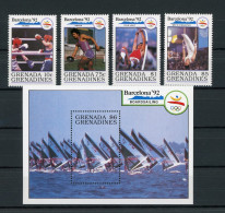 Grenada/ Grenadinen 1329,32-33,36+B202 Postfrisch Olympische Spiele #HL292 - Anguilla (1968-...)