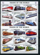 Grenada Kleinbogen 2978-2995 Postfrisch Eisenbahn #IV398 - Grenada (1974-...)