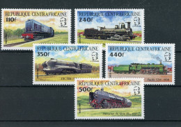 Zentralafr. Rep. 1026-1030 Postfrisch Eisenbahn #IV397 - Zentralafrik. Republik