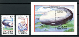 Antigua + Barbuda 1700-1701 + Bl 246 Postfrisch Zeppelin #GO609 - Antigua Und Barbuda (1981-...)