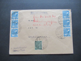 Kontrollrat MiF 22.6.1948 Zehnfachfrankatur Geschäftspapiere Mit Sonderstempel Olsberg (Kr. Brilon) Bekannter Luftkurort - Lettres & Documents
