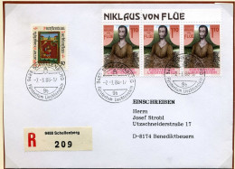 Liechtenstein 918 + 931 R-Brief, Portogerecht Mehrfachfrankatur #GU641 - Otros & Sin Clasificación