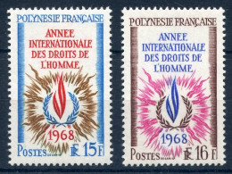 Franz. Polynesien 87-88 Postfrisch Menschenrechte #HE150 - Autres & Non Classés