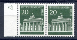 Berlin 287 DZ 12 Postfrisch Waag. Paar #HU510 - Unused Stamps