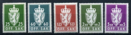 Norwegen 97-101 Postfrisch Wappen Norwegen #IA080 - Other & Unclassified