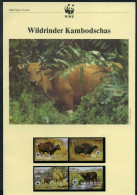 Kambodscha 1986 WWF Komplettes Kapitel Postfrisch MK FDC Wildrinder #IV305 - Kambodscha