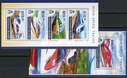 Salomon Inseln 3177-3180 + Block 417 Postfrisch Eisenbahn #IV418 - Solomon Islands (1978-...)