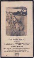 Carlos Wouters : Gent 1904 -  Seilles Andenne 1922  Sergent Aviateur - Images Religieuses