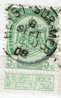 83  Obl  Heyst-Sur-Mer + 4  Entier - 1893-1907 Wapenschild