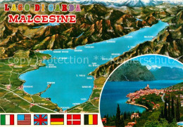 72959518 Malcesine Lago Di Garda Panoramakarte Lago Di Garda Malcesine - Altri & Non Classificati