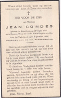 Jean Condes :  Amersfort 1915 - Beveren Waas Lid Van De Witte Brigade Gevallen Voor Het Vaderland 1944 - Andachtsbilder