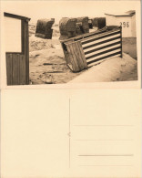 Swinemünde Świnoujście Strandhütten Und Körbe Nach Der Sturmflut 1929 Privatfoto - Pommern