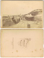 Ansichtskarte Westerland-Sylt Strandleben - Wandelbahn Zelte 1890 Kabinetfoto - Sonstige & Ohne Zuordnung