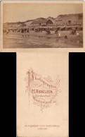 Westerland-Sylt Belebter Strand - Conversationssaal CDV 1884 Kabinettfoto - Sonstige & Ohne Zuordnung