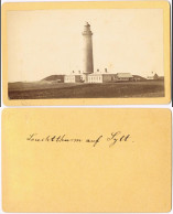 Ansichtskarte Kampen (Sylt) Leuchtturm, Privatfoto CDV 1870 Kabinettfoto - Autres & Non Classés