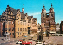 72958276 Wittenberg Lutherstadt Markt Mit Rathaus Blick Zur Stadtkirche Lutherde - Wittenberg