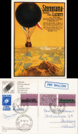 Luzern Lucerna Stereorama Ballon Gel. Per Ballon Sonderstempel 1982 - Sonstige & Ohne Zuordnung