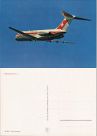 Ansichtskarte .Schweiz Flugwesen Flugzeug SWISSAIR DC 9 1980 - Sonstige & Ohne Zuordnung