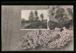 Künstler-AK Brüder Kohn (B.K.W.I) Nr. 4051 /4: Flusslandschaft Mit Blühenden Blumen  - Autres & Non Classés