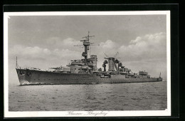 AK Kreuzer Königsberg Der Kriegsmarine Auf See  - Warships