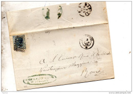 1875  LETTERA CON ANNULLO POZZUOLI   NAPOLI - Marcofilía