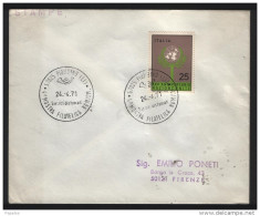 1971 LETTERA CON ANNULLO PIOMBINO   4  MOSTRA FILATELICA - 1971-80: Poststempel