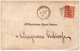 1871 LETTERA CON ANNULLO FIRENZE - Storia Postale