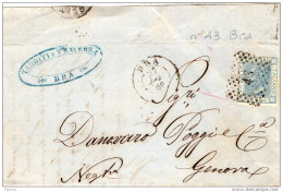 1868 FRAMMENTO  CON ANNULLO BRA CUNEO - Poststempel