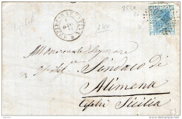 1871    LETTERA CON ANNULLO   Oppido Mamertina REGGIO CALABRIA - CON TESTO - Marcofilie